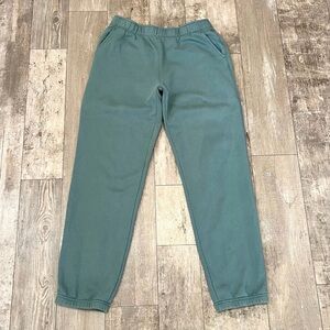 L.L.BEAN Soft Cotton Cinched Ankle Cuffed Jogger Sweatpants Mens M Seafoam Green